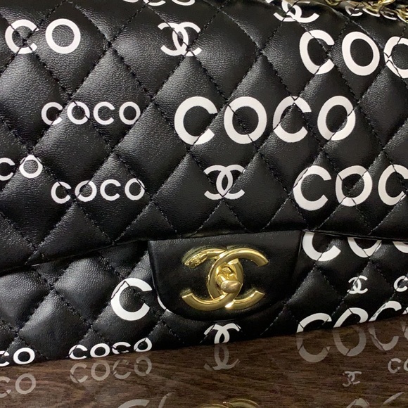 Chanel COCO Logo Medium Double Flap Classic - Picture 6 of 14